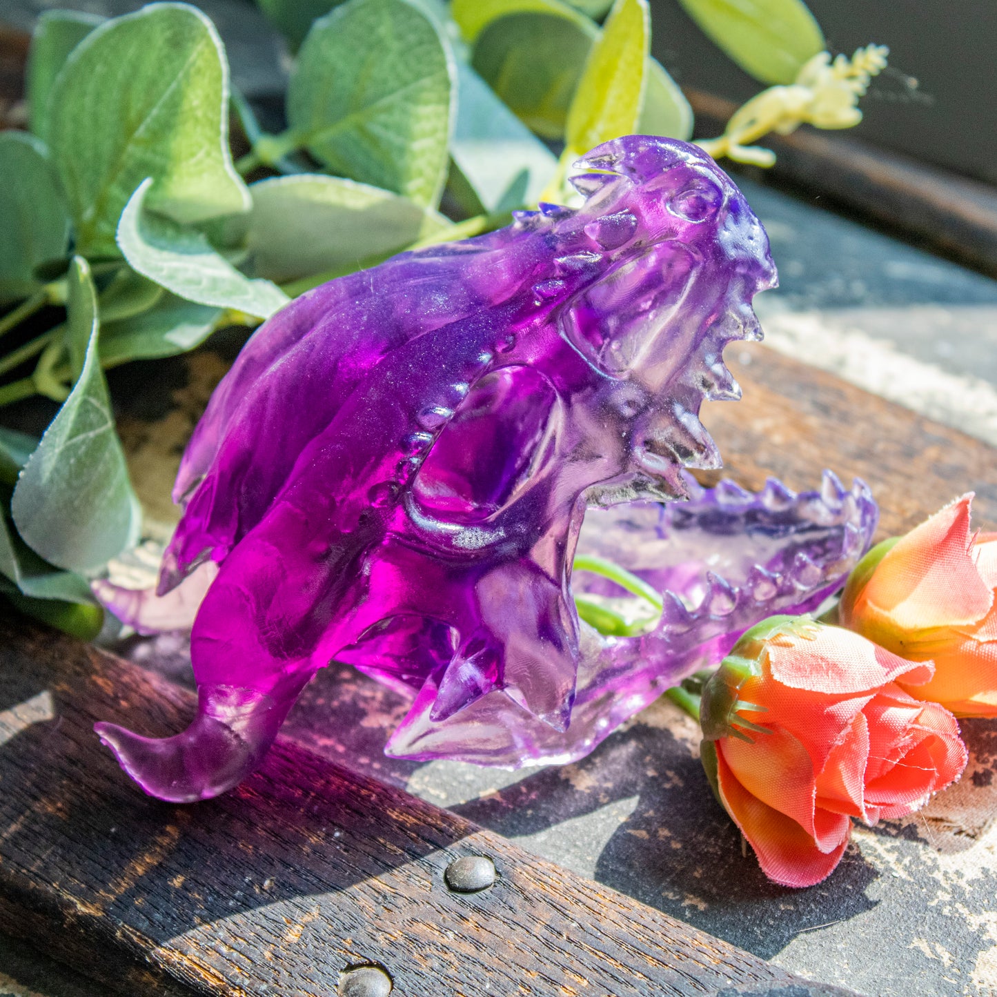 Amethyst Elder Dragon Skull - Large