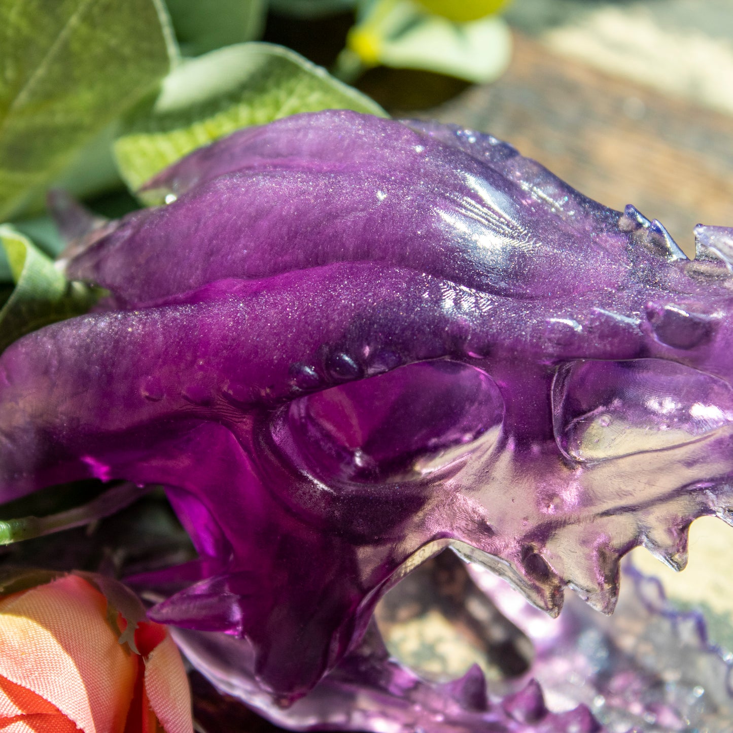 Amethyst Elder Dragon Skull - Large