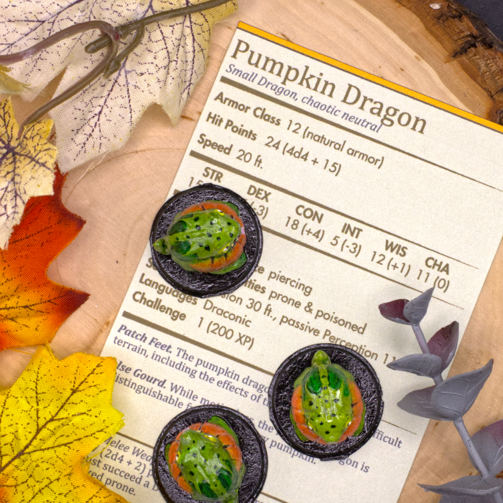 Pumpkin Dragon Miniature