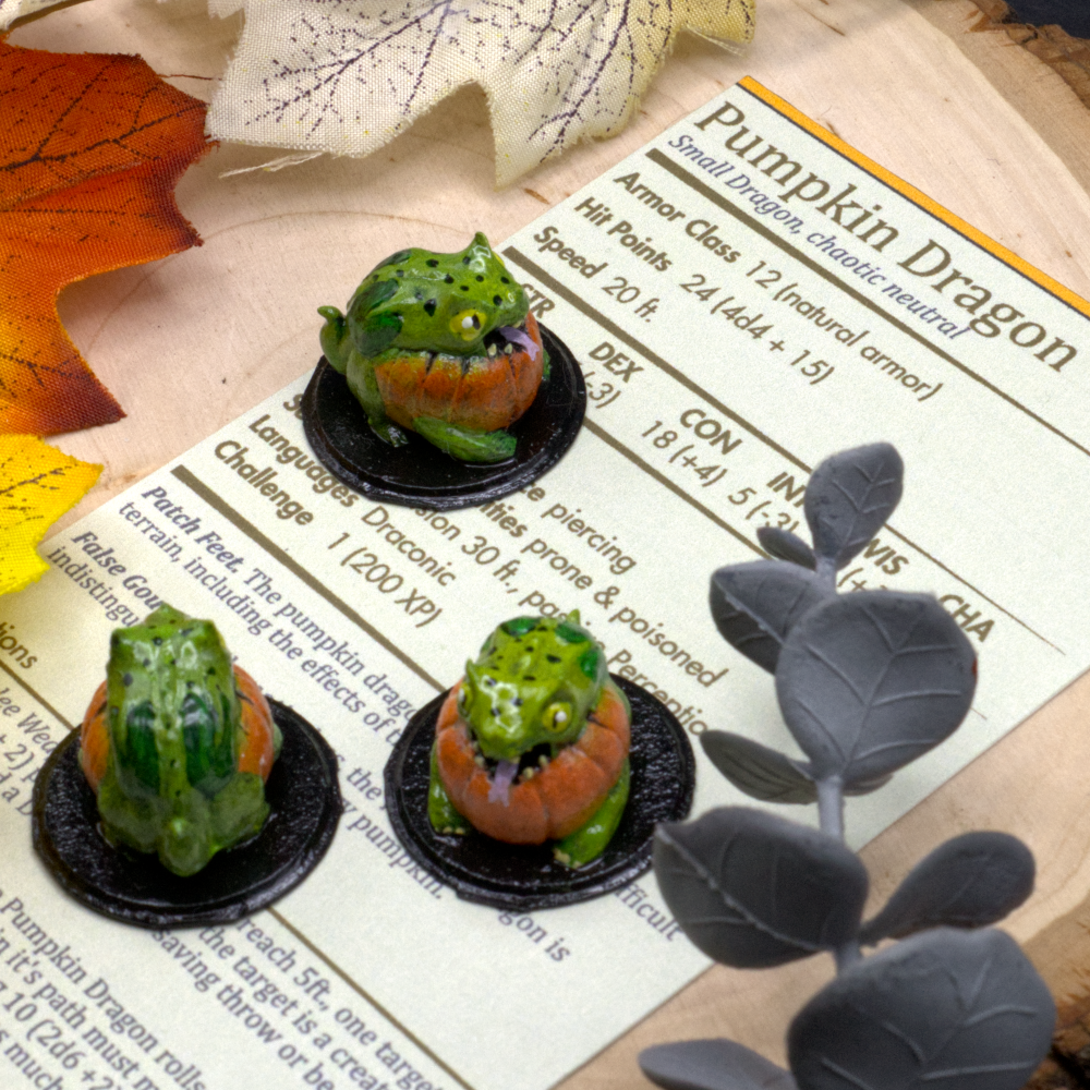 Pumpkin Dragon Miniature