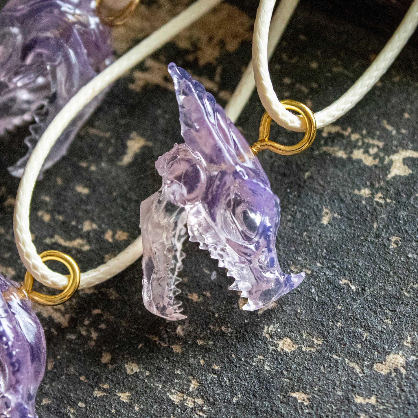 Daybreak Pink Dragon Skull Necklaces