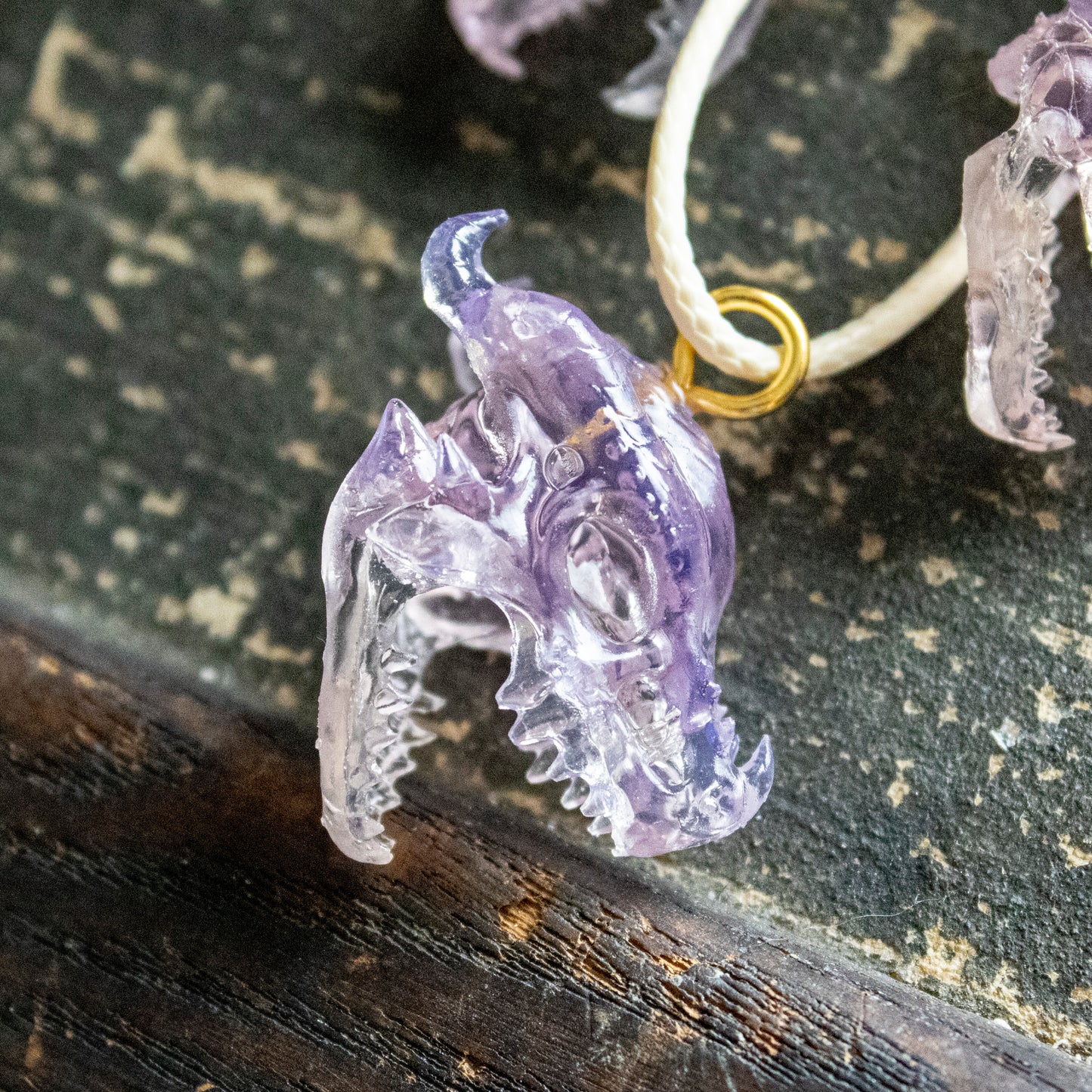 Daybreak Pink Dragon Skull Necklaces