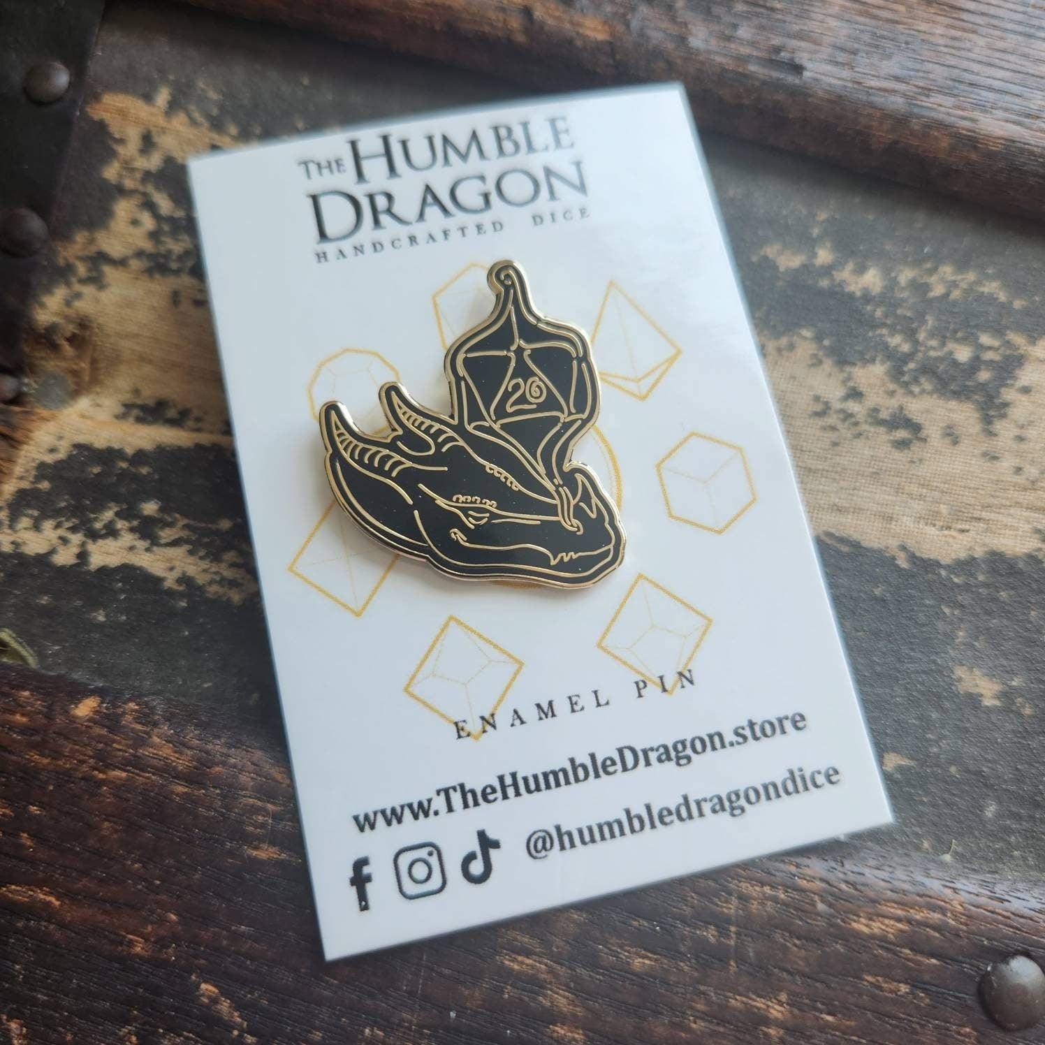 Humble Dragon Enamel Pin - Humble Dragon Dice