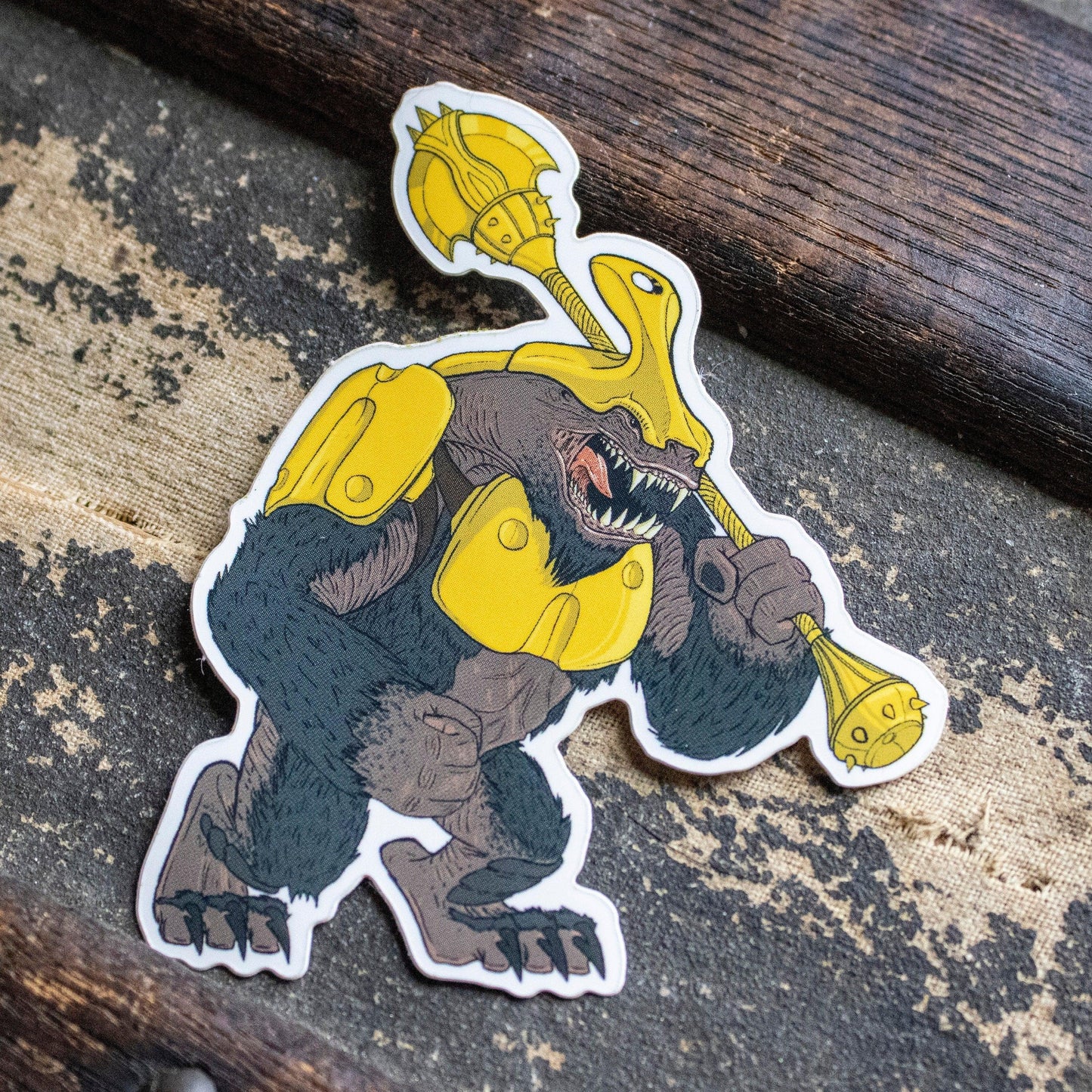 Gilded Mountain Troll Sticker - Humble Dragon Dice