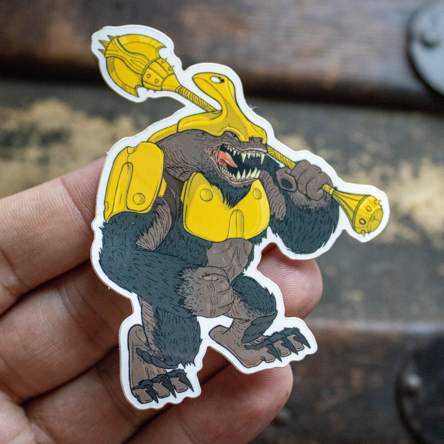 Gilded Mountain Troll Sticker - Humble Dragon Dice