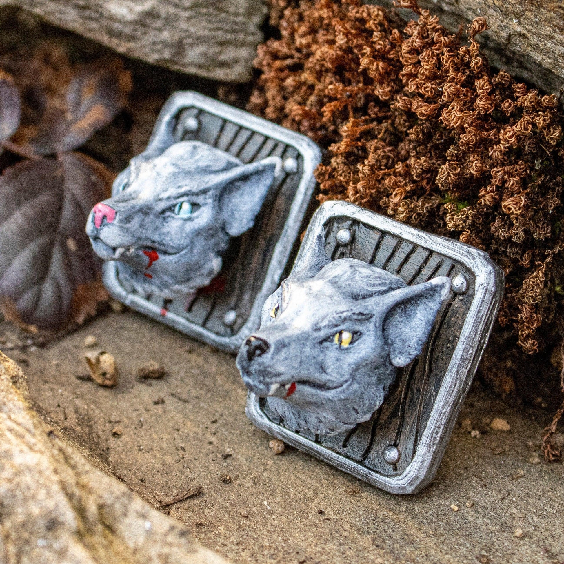 Mounted Werewolf Head Pins - Humble Dragon Dice