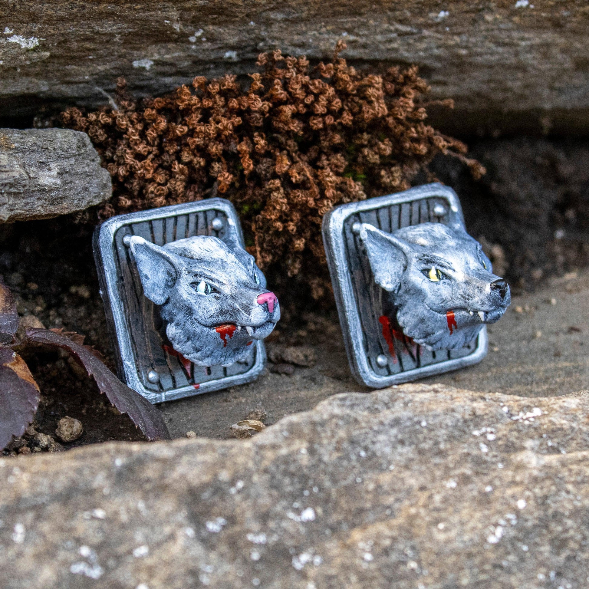Mounted Werewolf Head Pins - Humble Dragon Dice